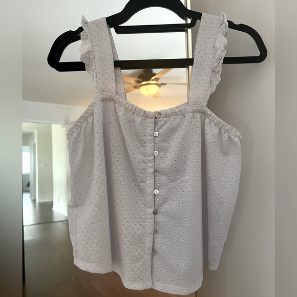 *2/$15* White Eyelet Tank - Picture 3 of 3